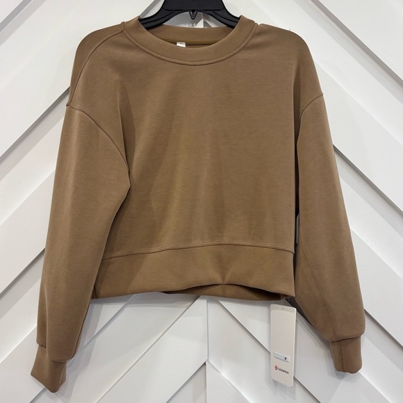 lululemon athletica Tops - NWT Lululemon Perfectly Oversized Cropped Softstreme Crew In Allspice Size 2